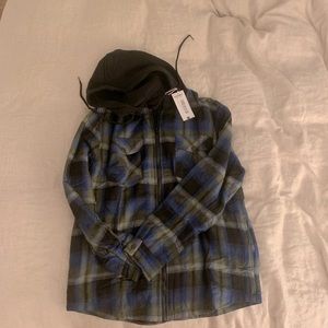 NEW Men’s Flannel Shirt Jacket Hoodie